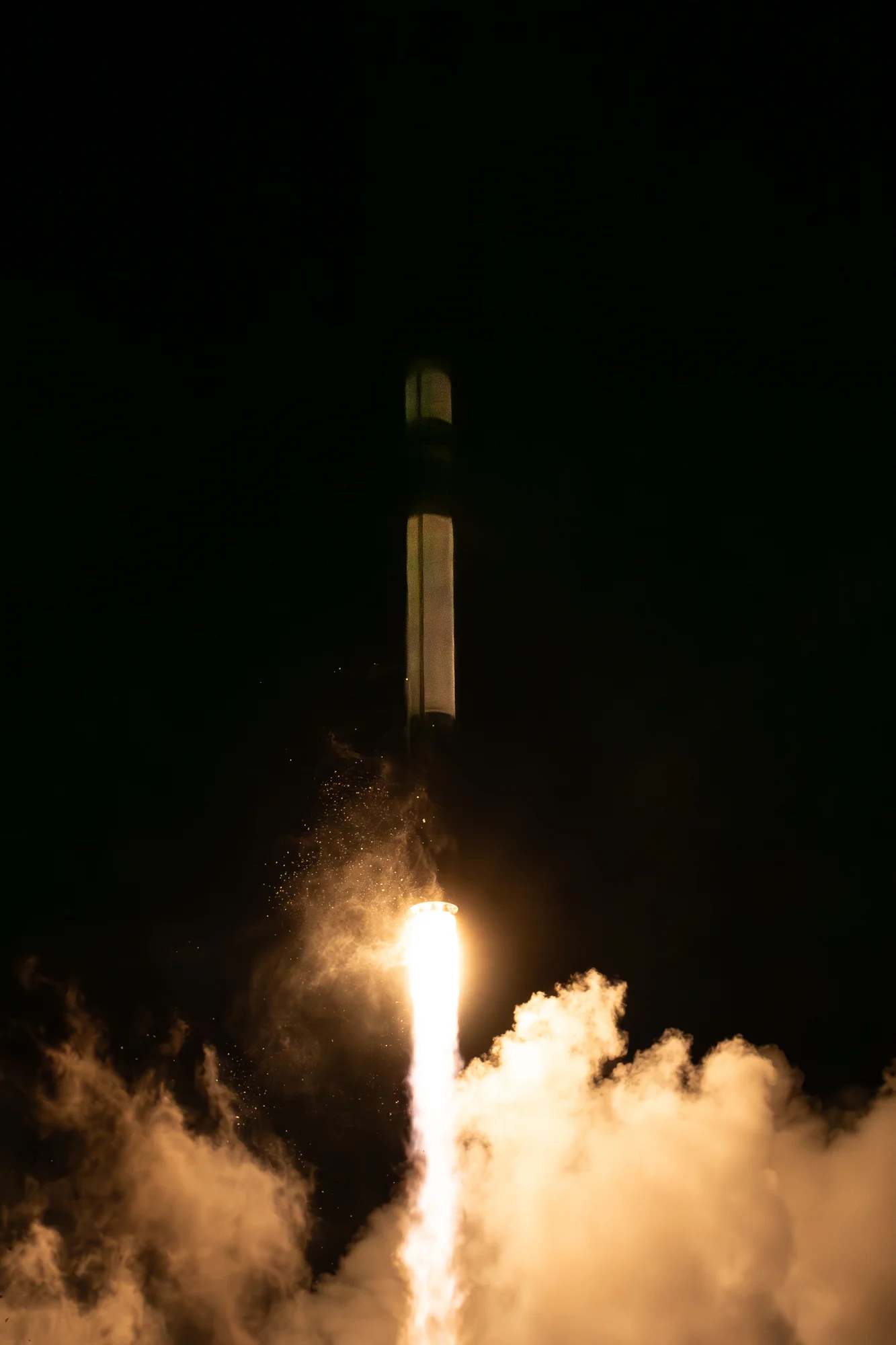 High-thrust orbital rocket launch representing commercial space expansion